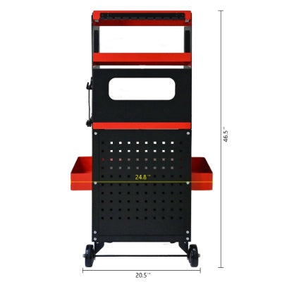 4 LEVEL MULTI PURPOSE TROLLEY FOR DIAGNOSTICS-BLACK RED