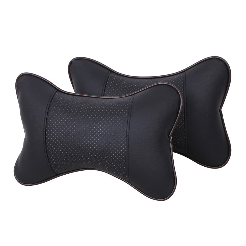 2 almohadas de cuero para el cuello del auto