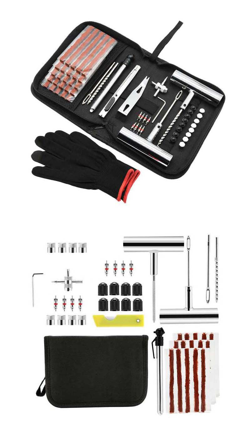 Kit de reparación de neumáticos con bolsa de tela de primeros auxilios rápidos