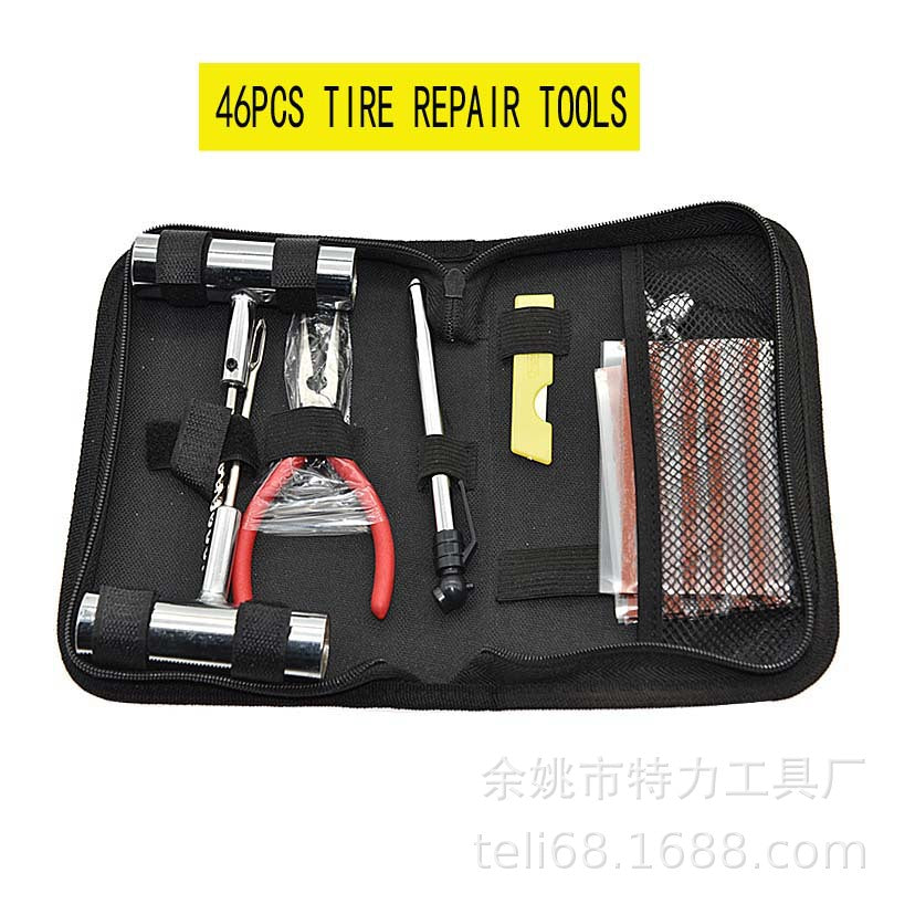 Kit de reparación de neumáticos con bolsa de tela de primeros auxilios rápidos