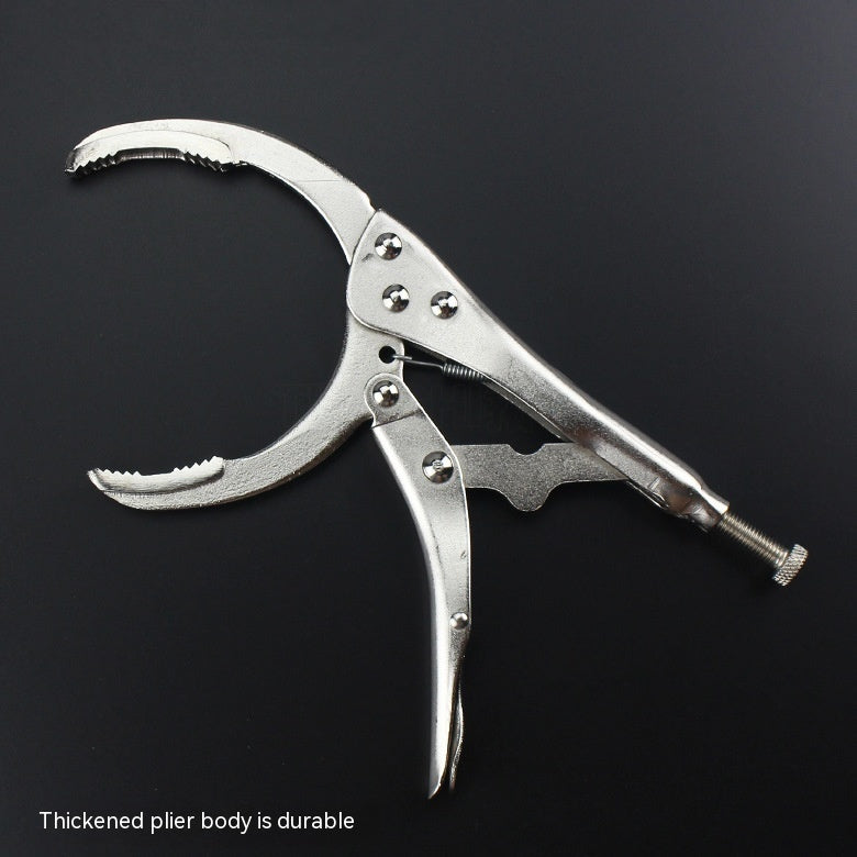 Llave para filtro de aceite con abrazadera