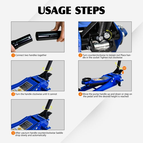 Heavy-duty Horizontal Floor Jacks