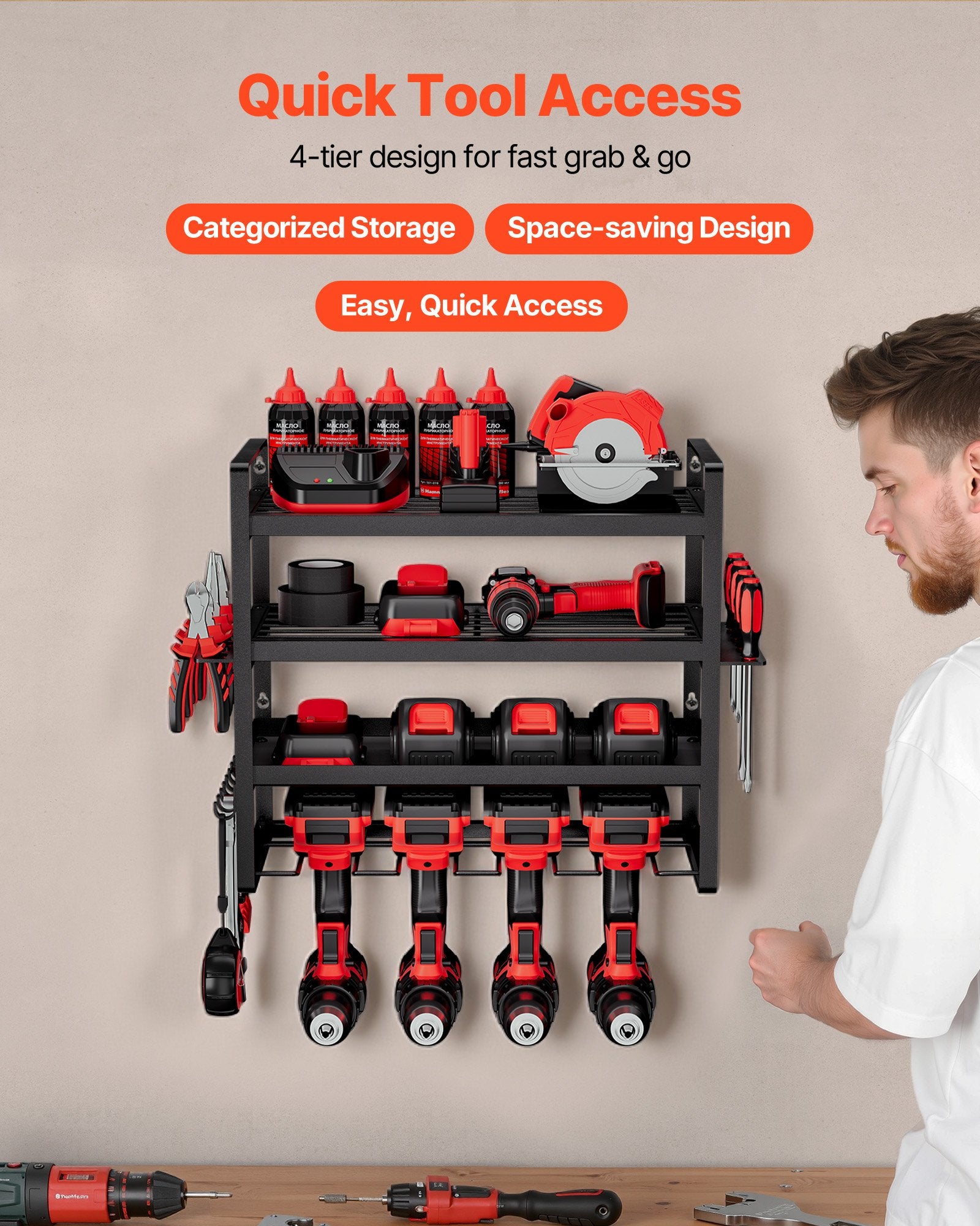 Power Tool Organizer Wall Mount