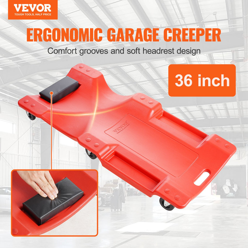Mechanic Plastic Creeper, 36-Inch, 350 Lbs Capacity
