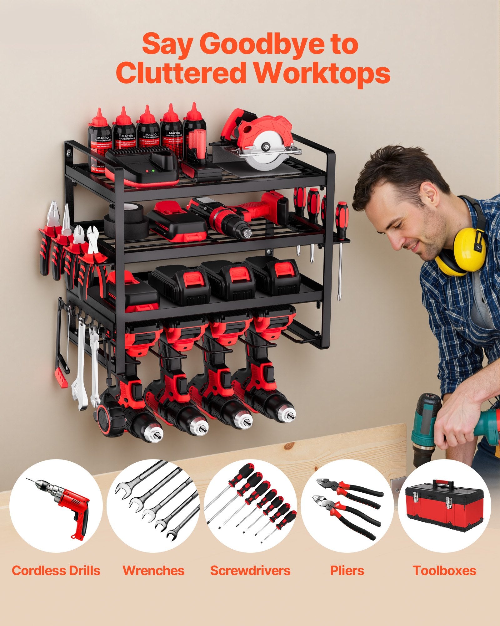 Power Tool Organizer Wall Mount