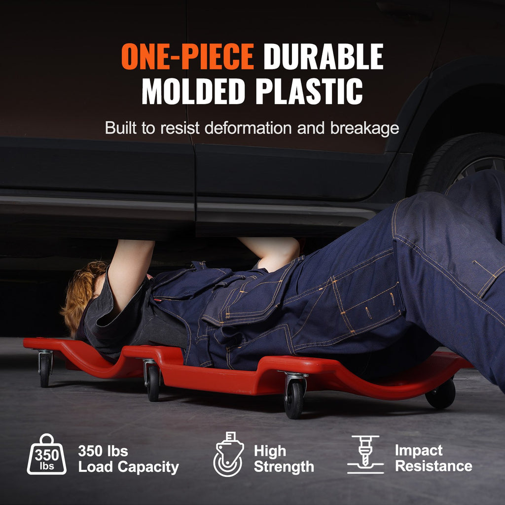 Mechanic Plastic Creeper, 36-Inch, 350 Lbs Capacity