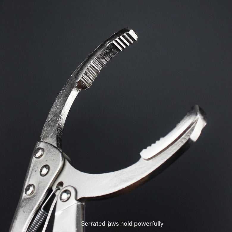 Llave para filtro de aceite con abrazadera