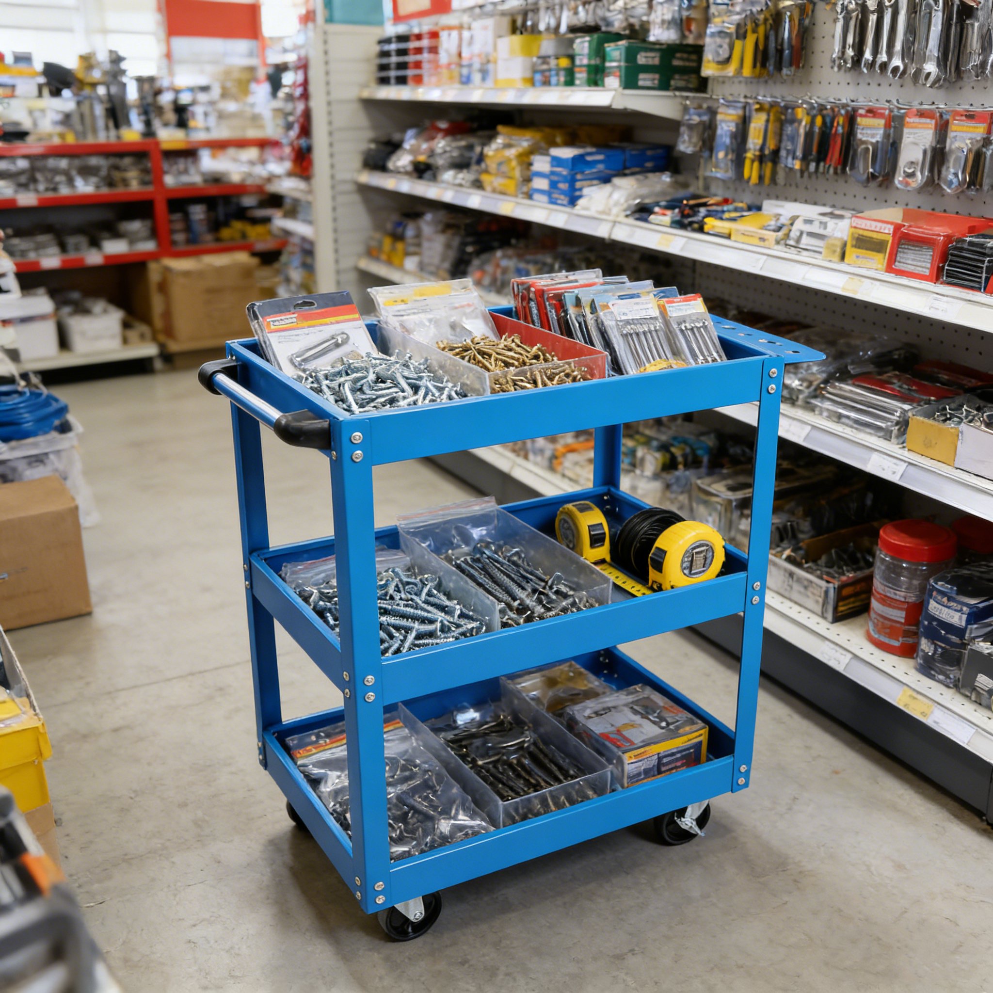 3-Tier Rolling Mechanic Tool Cart – 450 lb Capacity