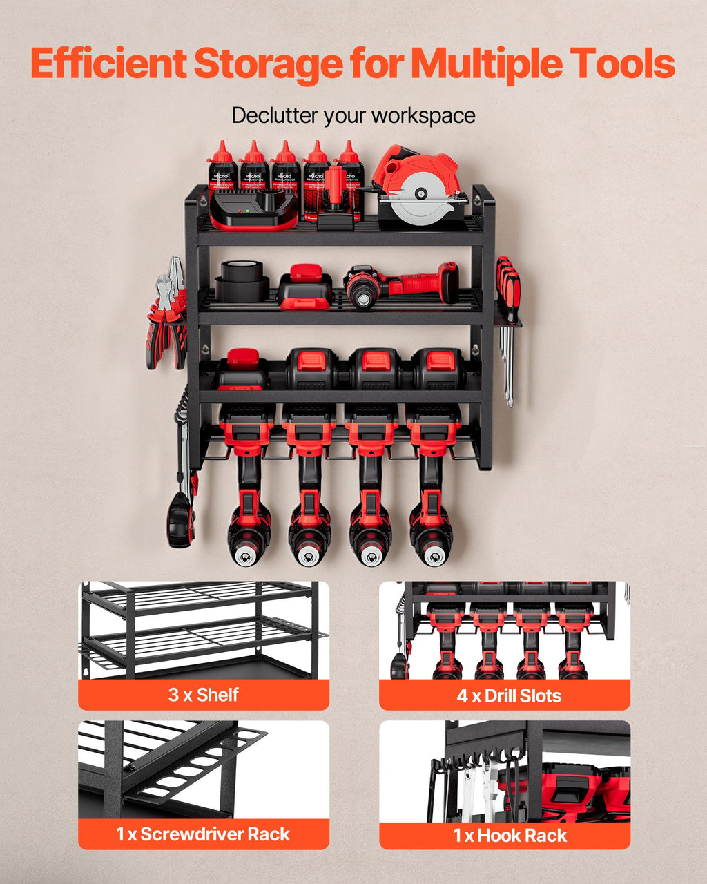 Power Tool Organizer Wall Mount