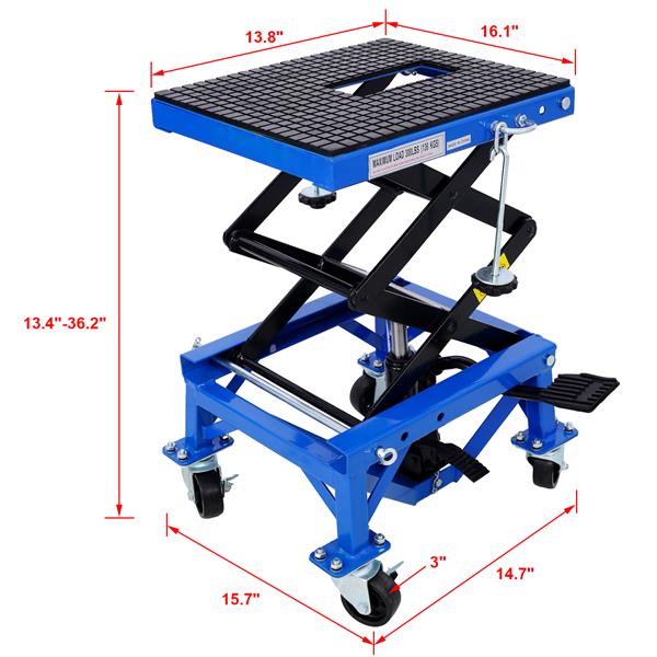 Hydraulic scissor jack (suitable for small off-road vehicles and motorcycles)